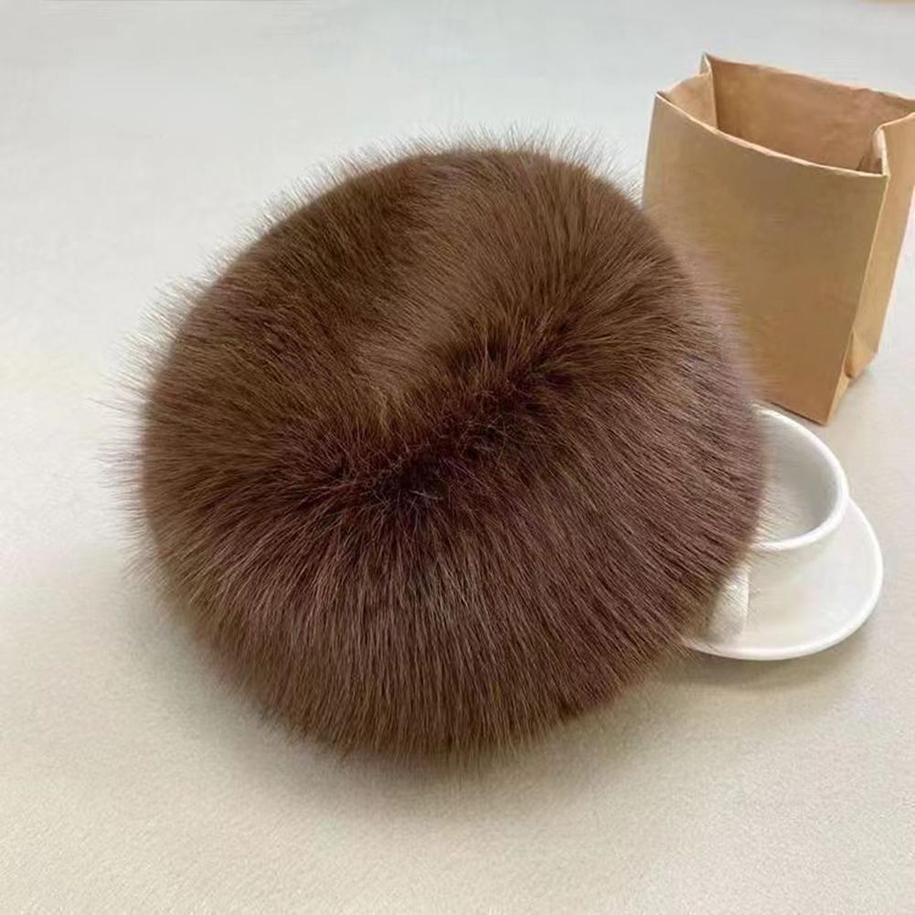 Peluş Kulaklı Şapka Kadın Kubbe Şapka Nefes Alabilen Astar Peluş Malzeme