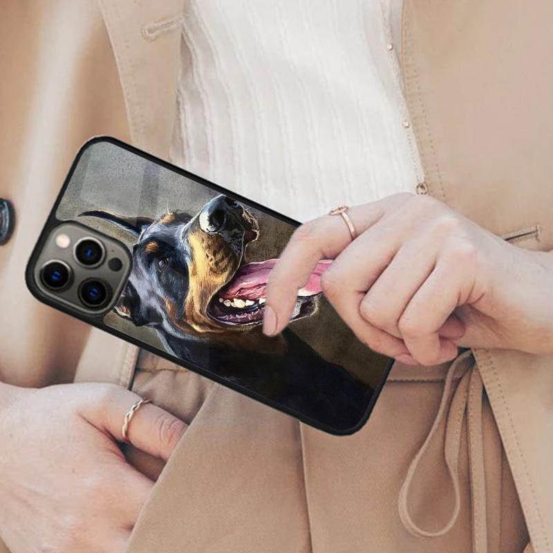 

Black Doberman Pinscher Magnetic Phone Case For APPLE iPhone 17 Air 16 14 13 12 Pro Max 15 Plus Wireless Charge MagSafe Cover iPhone 13mini