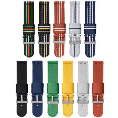 Nylon Strap for Blancpain X Swatch Co-brand Stainless Steel Buckle 20mm 22mm Quick Release Striped Men Women Replace Watch Band