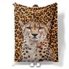 Leopardenmuster Flanell Überwurfdecke Stilvoll Weich Gemütlich Fleece für Sofa Büro Auto Ganzjahres Spaß Geschenk 150x200cm 59x79in