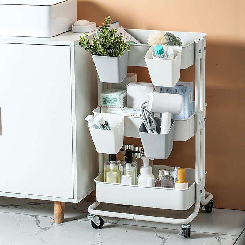 Plastic Hanging Cup Holders Hanging Cups For Rolling Cart Hanging Storage Bins Craft Supplies For Utility Cart Beauty Salon Trol