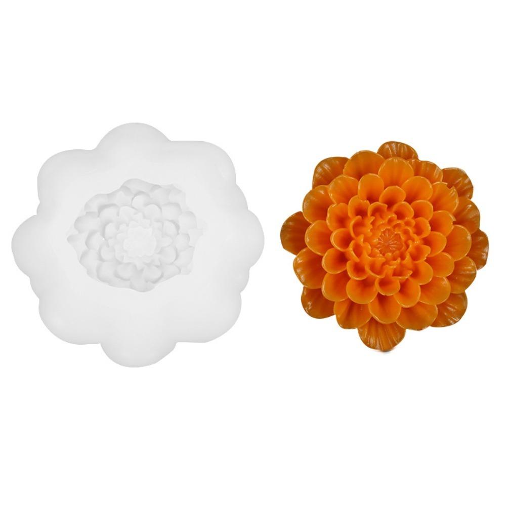 Reusable Candle Silicone Mold 3D Flower DIY Craft Ornament Silicone Candle Mold Soap Aromatherapy lotus