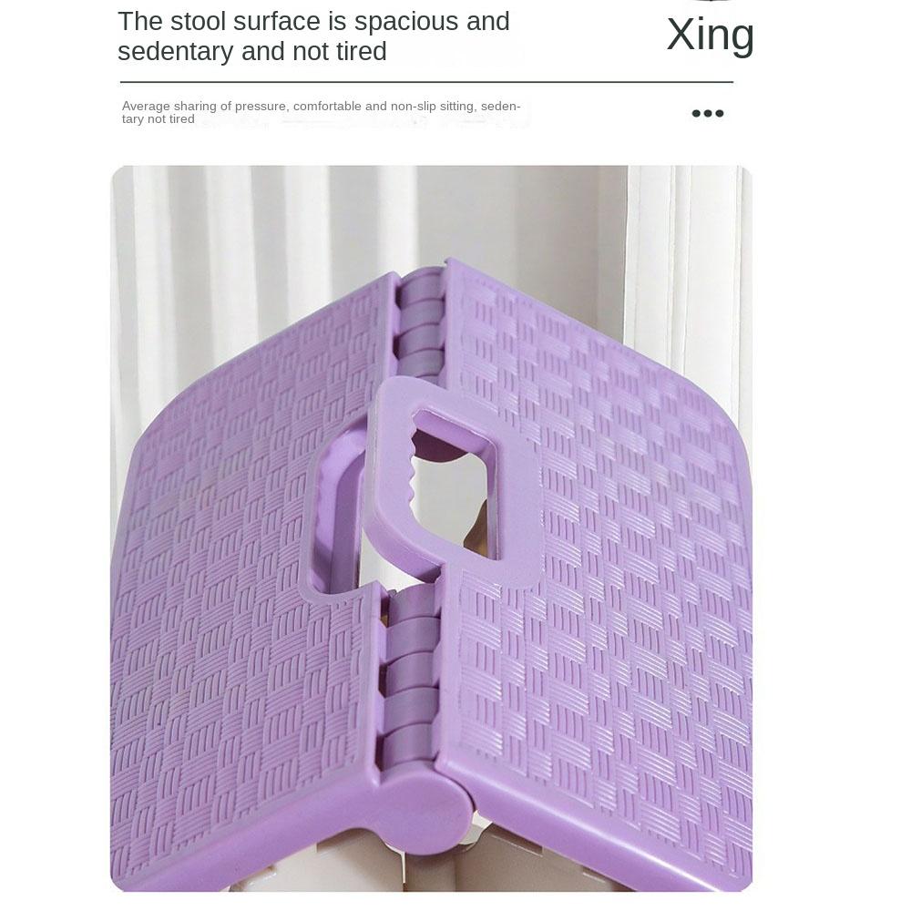 Lightweight Small Bench  Chair Plastic Shoe Changing Stool Portable Folding Stool  Children Adult