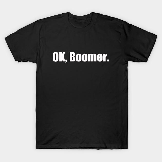 

Men Black Print T-shirt Ok, Boomer No-Cut Transfer Paper Print Cotton Tshirt 3XL