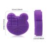 1pc Silicone Makeup Brush Cleansing Mat Wet Dry Double Use Brush Cleaner Bear Shaped Comestic Brush Washing Tool