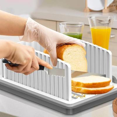 With Bread Crumb Tray Bread Cutting Guide Heat-resisting Bread Slicing Plate  Commercial