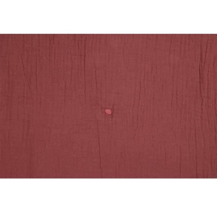 Plaid - TERRACOTTA - 125 x 150 cm - Gaze de coton - Doux - Idéal pour cocooning