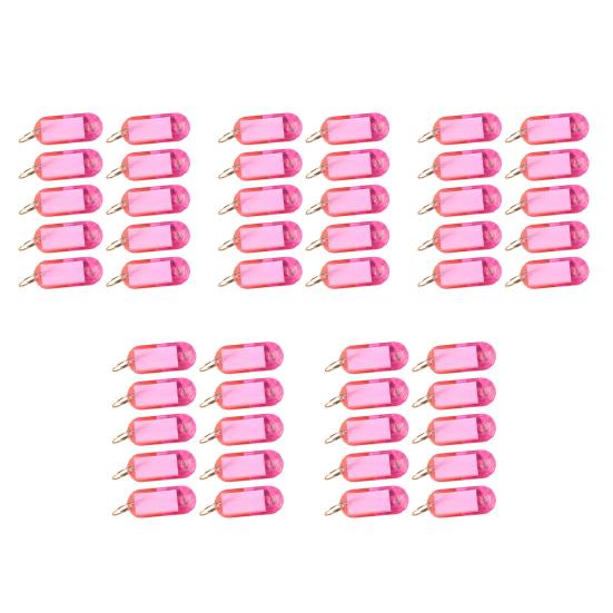 

50Pcs Key Tags with Built-in Blank Label Paper Waterproof Anti-Scratch Protective Cover Color-Coded Office розы красного