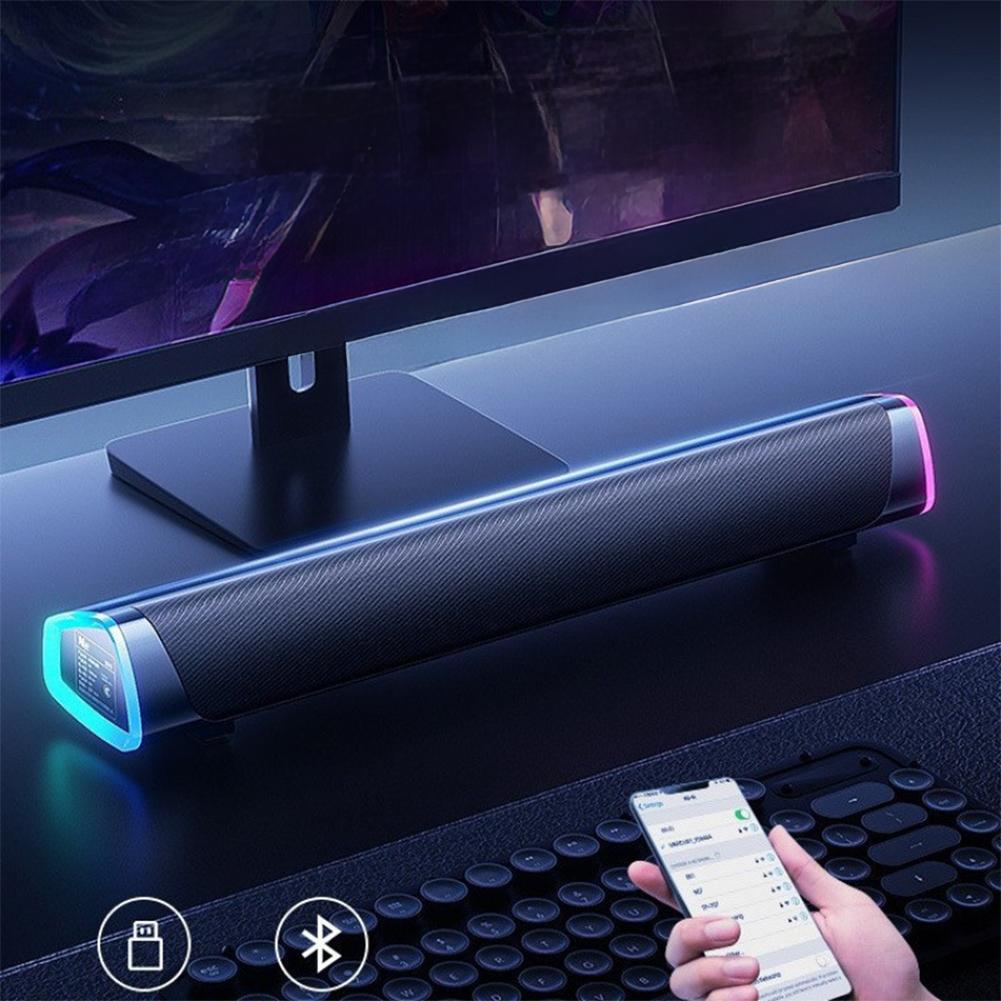 4D Bluetooth Speaker Bar Stereo Sound Subwoofer Computer Speaker For Macbook Laptop Notebook PC Music Player Wired Loudspeaker