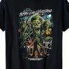 Womens Horror Pattern Tshirt Black Pure Cotton Round Neck Short Sleeved Suitable for Horror Fans and Music Enthusiasts