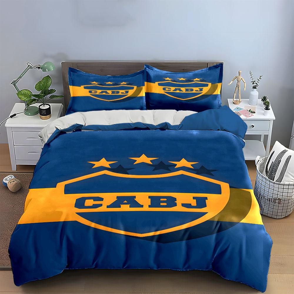 Blue shield, yellow stars. Bedding sets Duvet cover sets Duvet covers Pillowcases(1*Duvet Cover 2*Pillowcases without duvet insert)