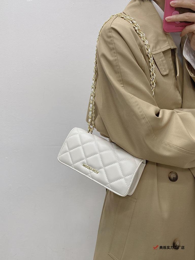 Rhombus Small Bag New Trendy High-end Sense Versatile Fashion Chain Bag Women's Niche Shoulder Messenger Bag