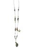 Hand-Woven Natural Stone Pendant Necklace - Light Luxury Choker