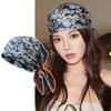 Spicy Girls Cashew Flower Print Scarf Geometric Shape Leopard Print Silk Scarf Punk Bandana  Women