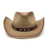 Western Seaside Sun Hat Beach Hat Men'S And Women'S Outdoor Spray Paint Denim Straw Hat Sun Hat