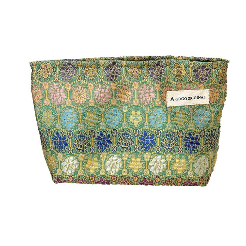 

Large-Capacity Cosmetic Makeup Bag Retro Makeup Accessory Chinese Style Brush Storage Bag Shopping 1 pc