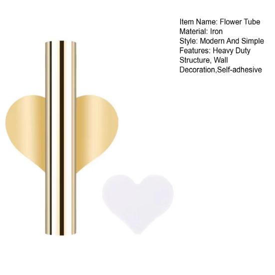 Wandmontage Metall Blumenröhre Selbstklebend Ohne Bohren Rund Liebesherz Echt