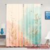 2D FLAT PRINTING 2pcs Curtains (Without Rod) Floral Gold Sparkle Design Holiday Saint Patrick Is Day Printed Curtains Versatile