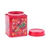 Dark Red Storage Tin 300ml – Airtight Multipurpose Metal Container for Kitchen Storage of Tea