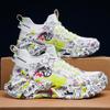 High Street Graffiti Men Sneakers Women Lightweight Blade Running Shoes Comfy Cushioning Sock Sports Walking Shoes Male Footwear