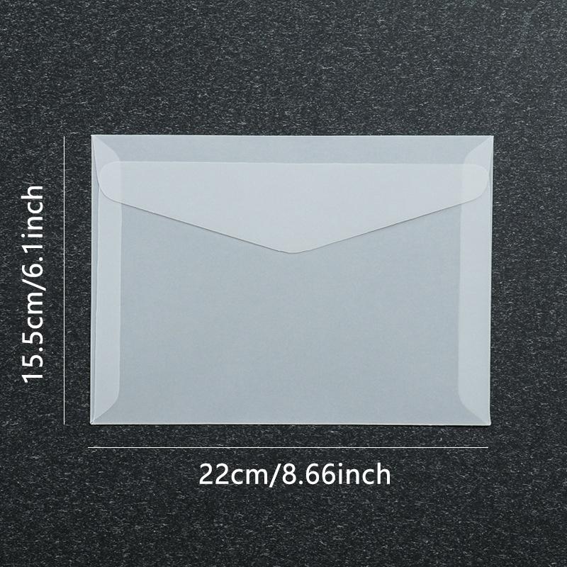 50pcs/lot Blank Translucent Envelope for Invitations Postcards European Giftbox Message Card Envelopes Wedding Business Letters