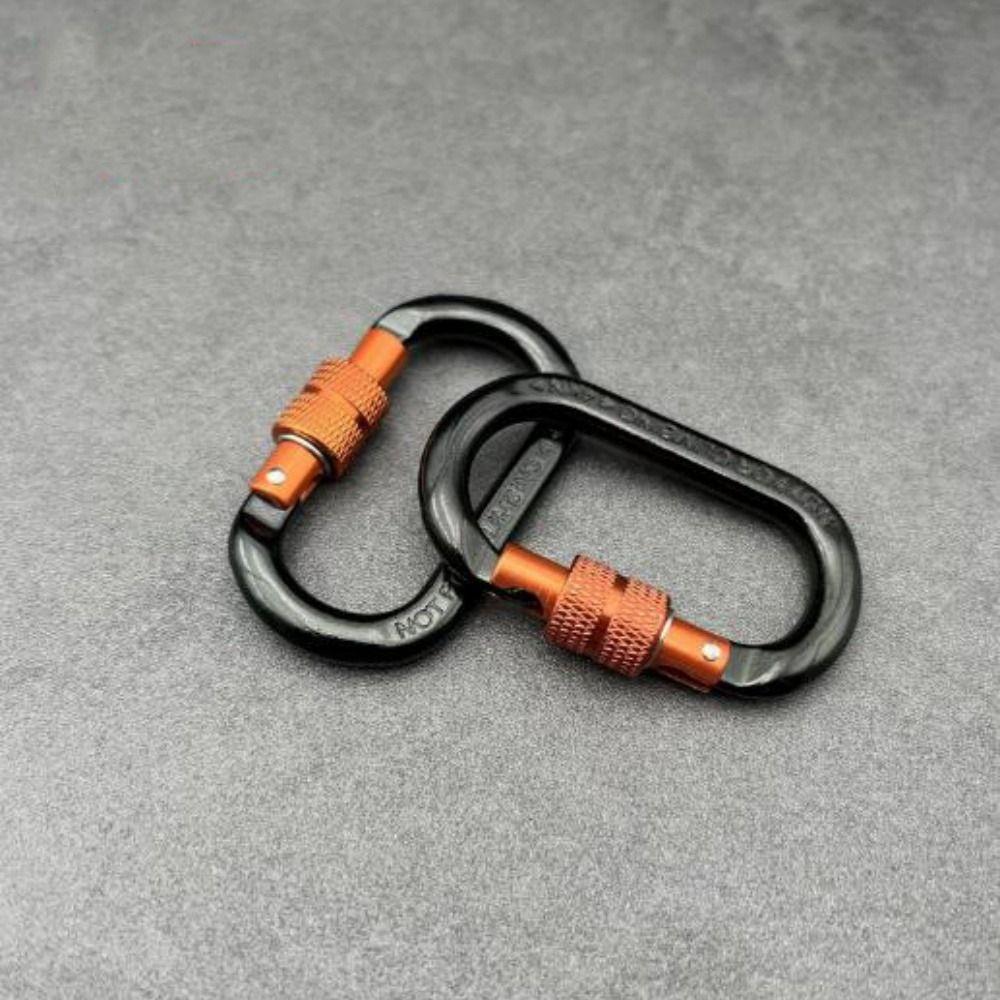 Aluminum D Shape Key Hooks 3 Colors Outdoor Ascend Tool  Mountaineering Protective Equipment