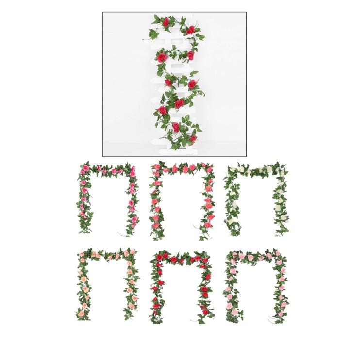 Artificial Rose Vine Artificial Flower Hanging Plant Decoration for Home Bedroom Garden Wedding Outdoor and Indoor Use
