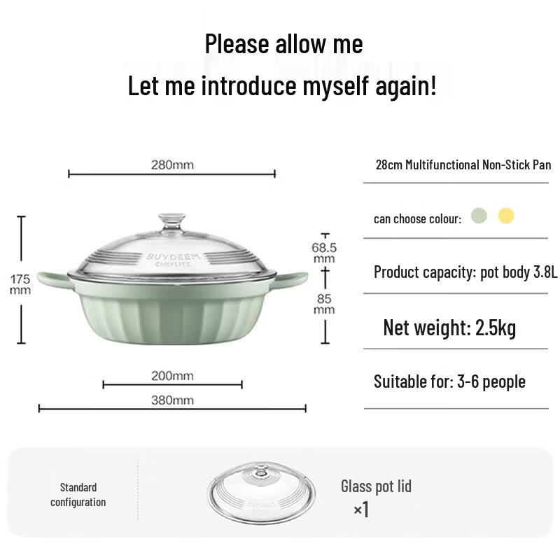 Buydeem Enamel Multi-Purpose Hot Pot (28cm)