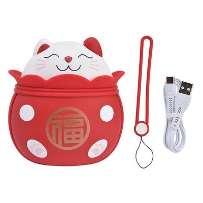 Electric Hand Warmer USB Rechargeable Double Sided Portable Lucky Cat Mini Handy Warmer for