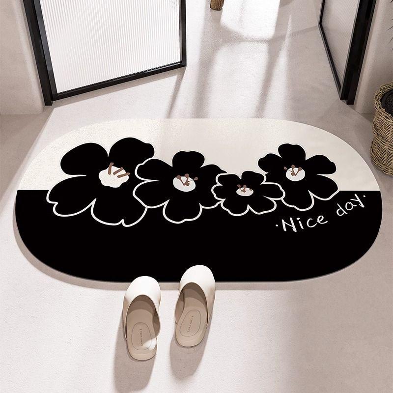 Customizable Size Diatom Mud Absorbent Floor Mat Bathroom Door Cushion Non-slip Toilet Mat Toilet Yiwu Carpet