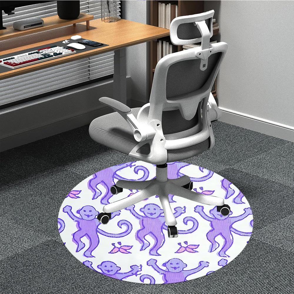 

1pc Monkey Pattern Chair Carpet for Office, Soft Flannel Throw Mat, Perfect for Office, Holiday Party Decoration Choice yy260209089 80cm by 80cm