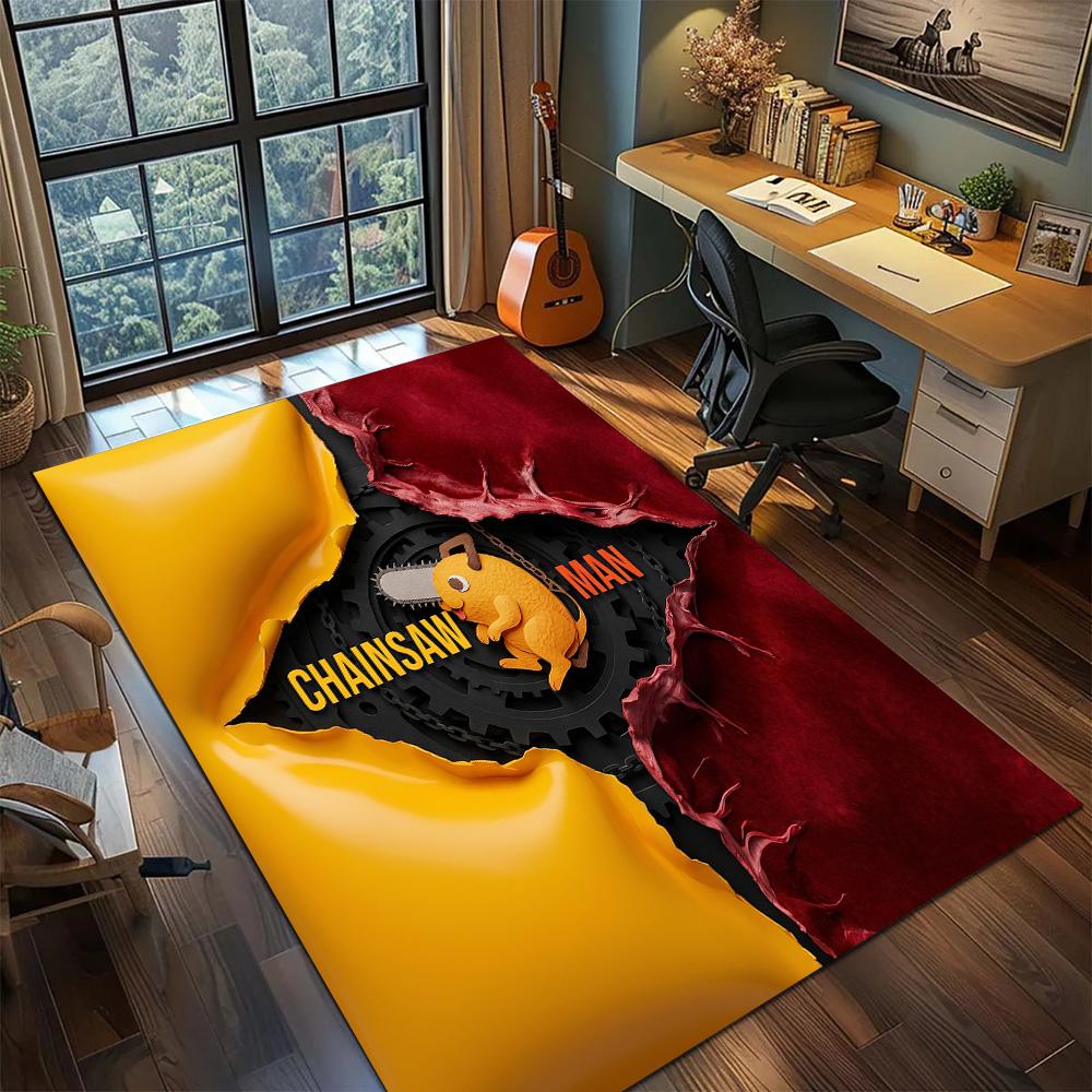 Chainsaw Man  Carpet Floor Mat Non Slip Washable Large Area Gamer Bedroom Home Room Decor YUN6512