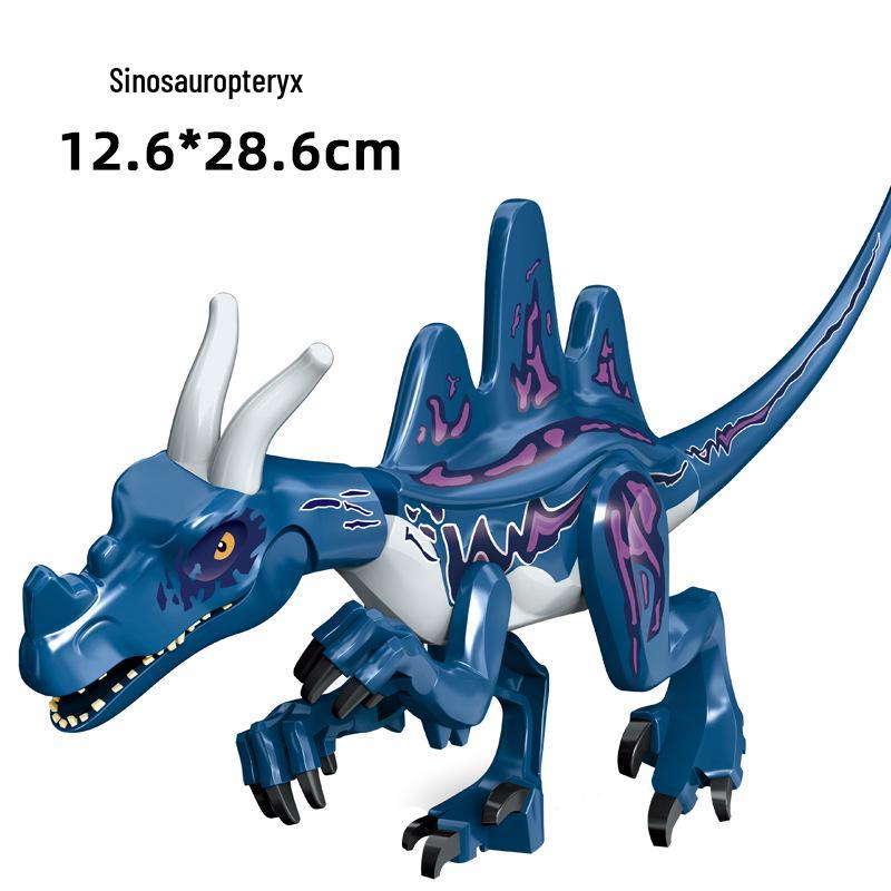 Jurassic Dinosaur Building Blocks: Assembled T. Rex, Brachiosaurus, Carnotaurus, Dilophosaurus