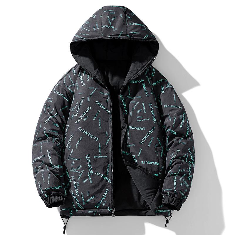 Cotton-padded Winter Short Men's Thickened Hooded Outdoor Tooling Warm Jacket Men's