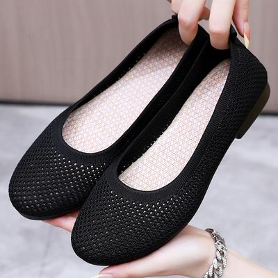 Shoes Women's Summer New Hollow Breathable Mesh Shoes Soft-soled Mother Shoes Are Not Tired of Feet Doudou Shoes