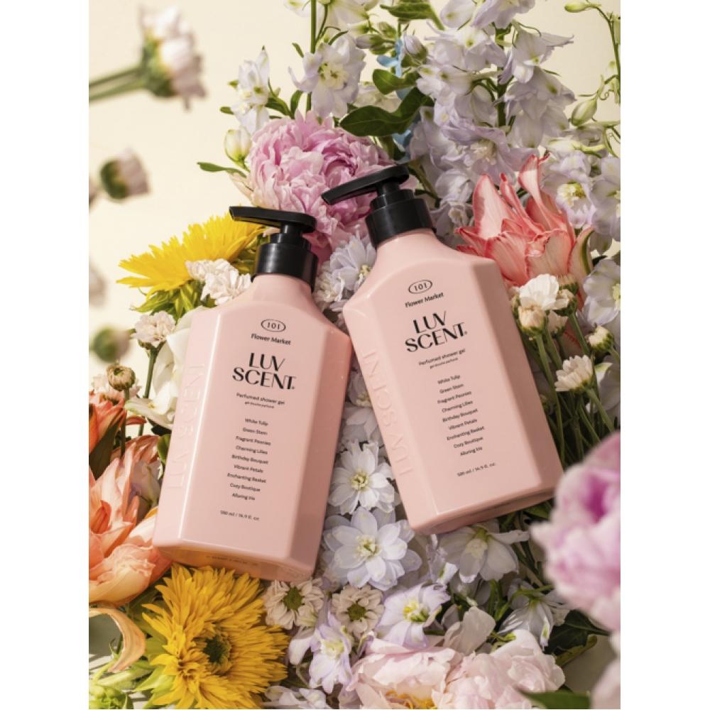 Luvscent Body Wash 500ml Flower Market White Tulip Set Of 2 NONE