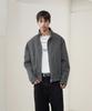 Sperone High-Neck Canvas Structure Jacket (Charcoal)