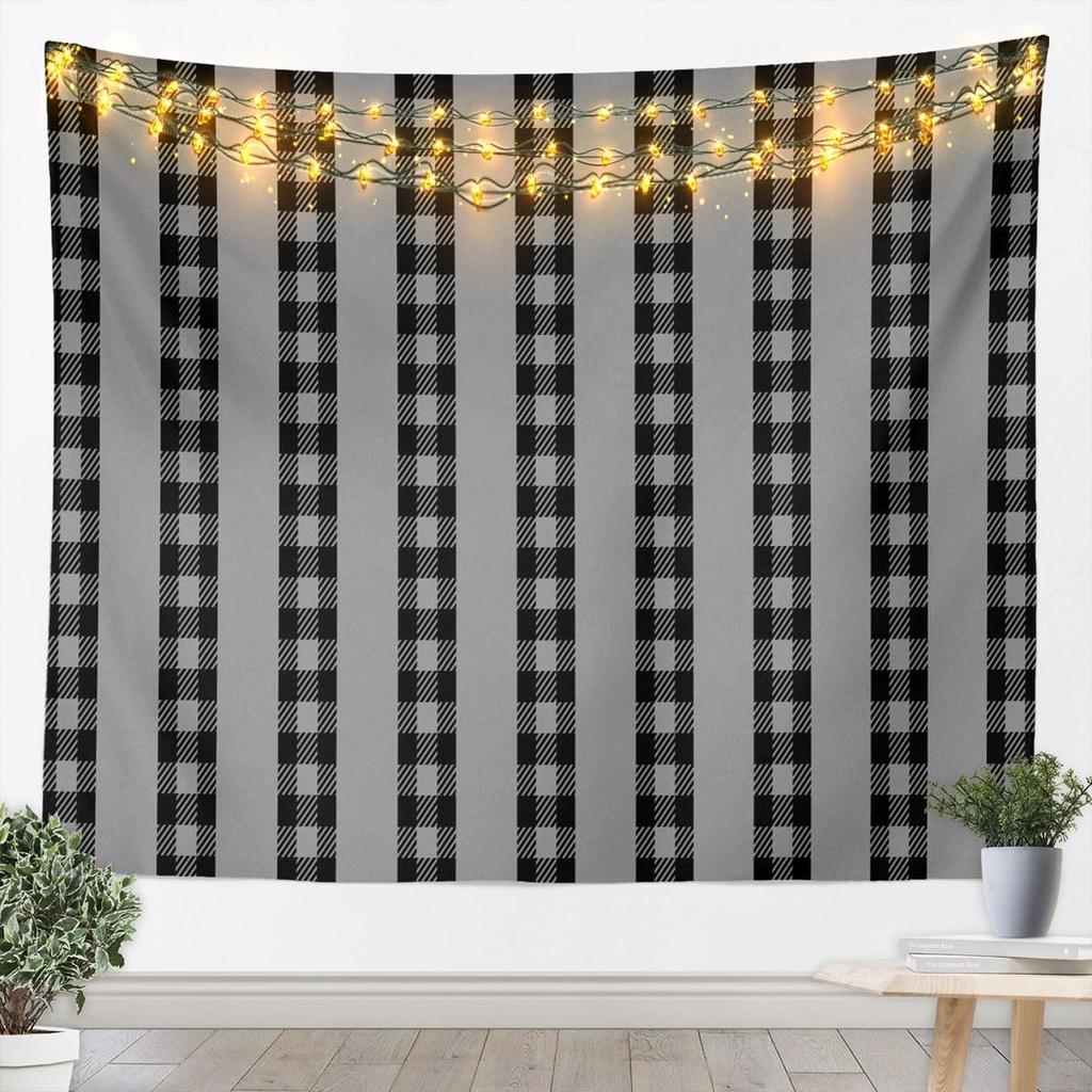 Modern Geometric Tapestry Brown Patchwork Texture Retro Wall Art for Living Room Bedroom Modern Art Wall Hanging Blanket Luxury