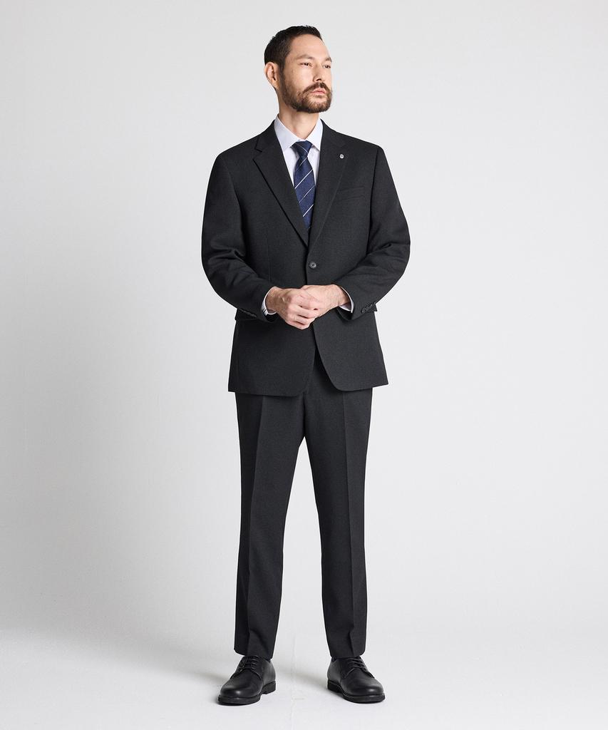 STCO Easy Care Suit Setup Set Two-Tone Charcoal Gray (Classic Fit)_Ssjvc51Set (B Type)