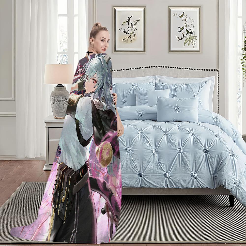 Wuthering Waves Zani Game Blanket Blanket for Couch Sofa Travel Home Hiking Picni Bed Beding Flannel Blanket birthday gift