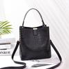 Retro Casual Alligator Handbags Women Crocodile Pattern Messenger Bag Lady Shoulder Crossbody Bag Female Purse Bucket Bags KTY
