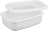 Fuji Enamel Shallow Storage S with Freezer Conte White Container, Size, 0.39L, Canister, Lid, IH, Oven, Compatible, KE-S LW,