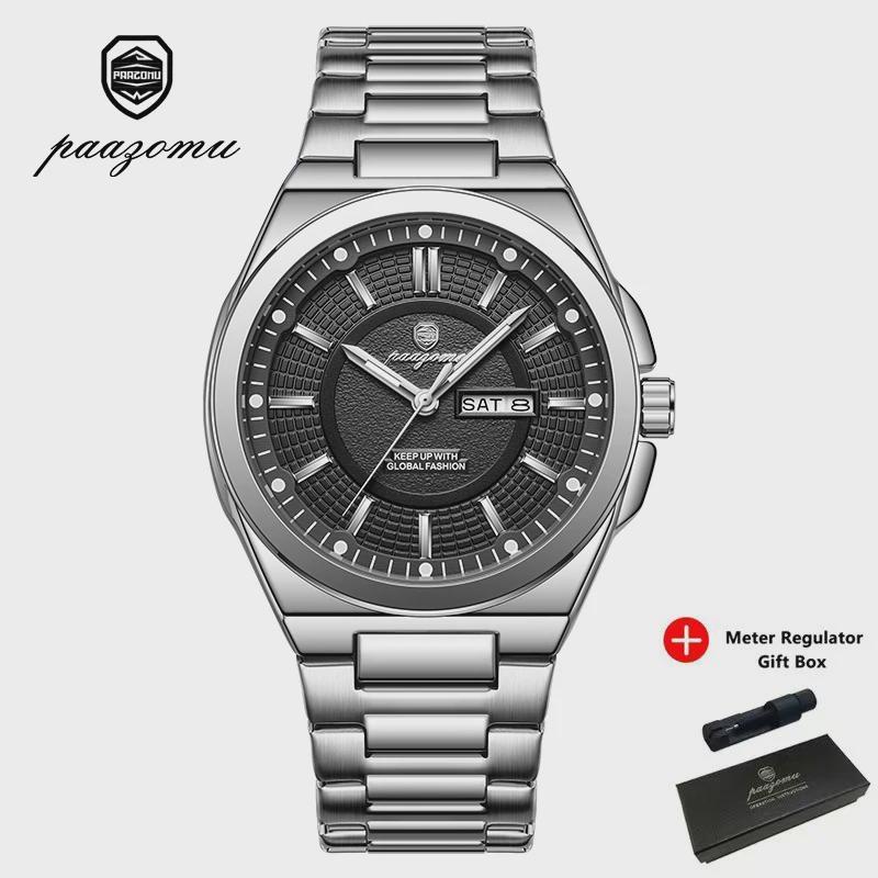 Men Sport Quartz Date Week Luxury Man Wristwatch Waterproof Luminous Stainless Steel Men's Watches Reloj