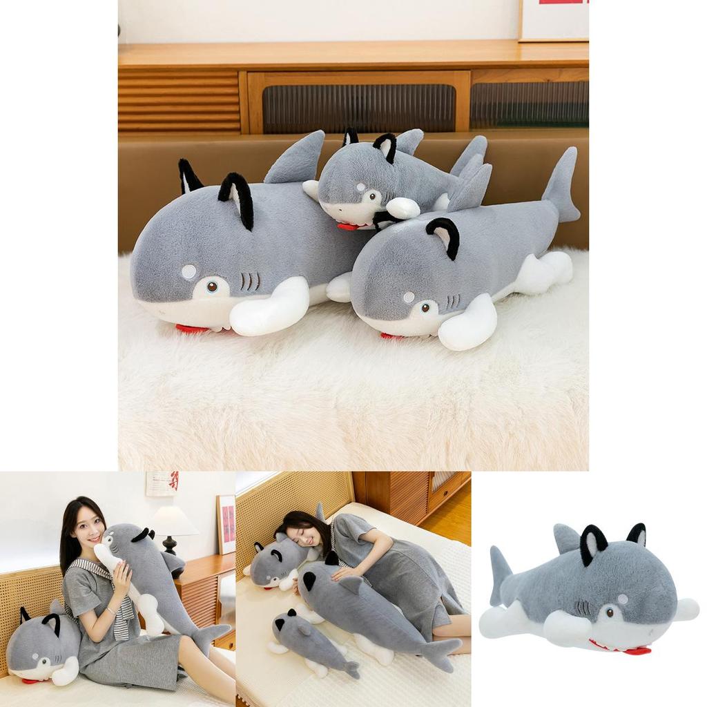 Creative Shark Dog Plush Toy With Soft Pp Cotton Filling For Kids Sleep Pillow Gift