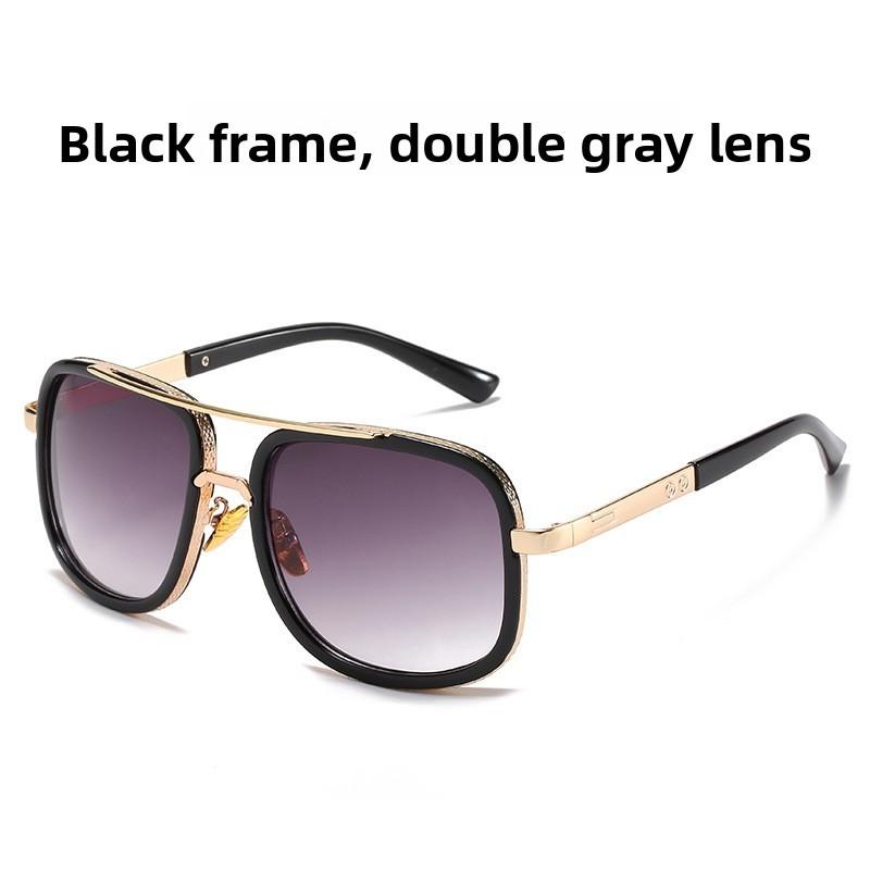 Metal Frame Square Sunglasses With Uv400 Protection For Outdoor Fashion And Parties