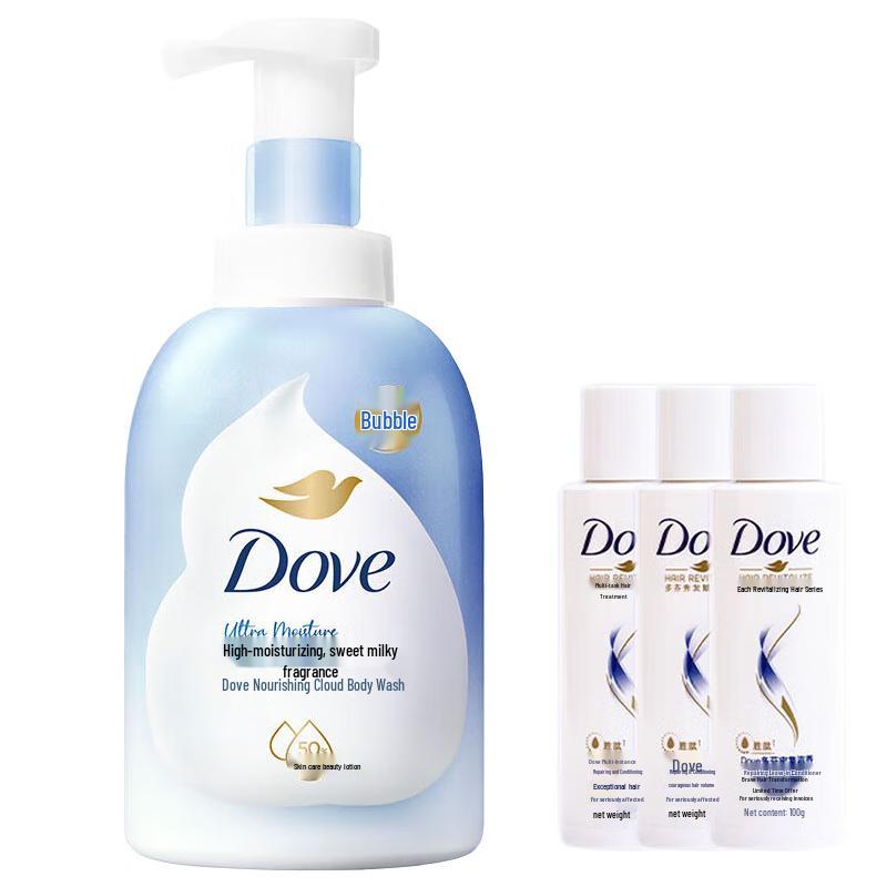 DOVE Deeply Nourishing Shower Foam with Conditioner Set