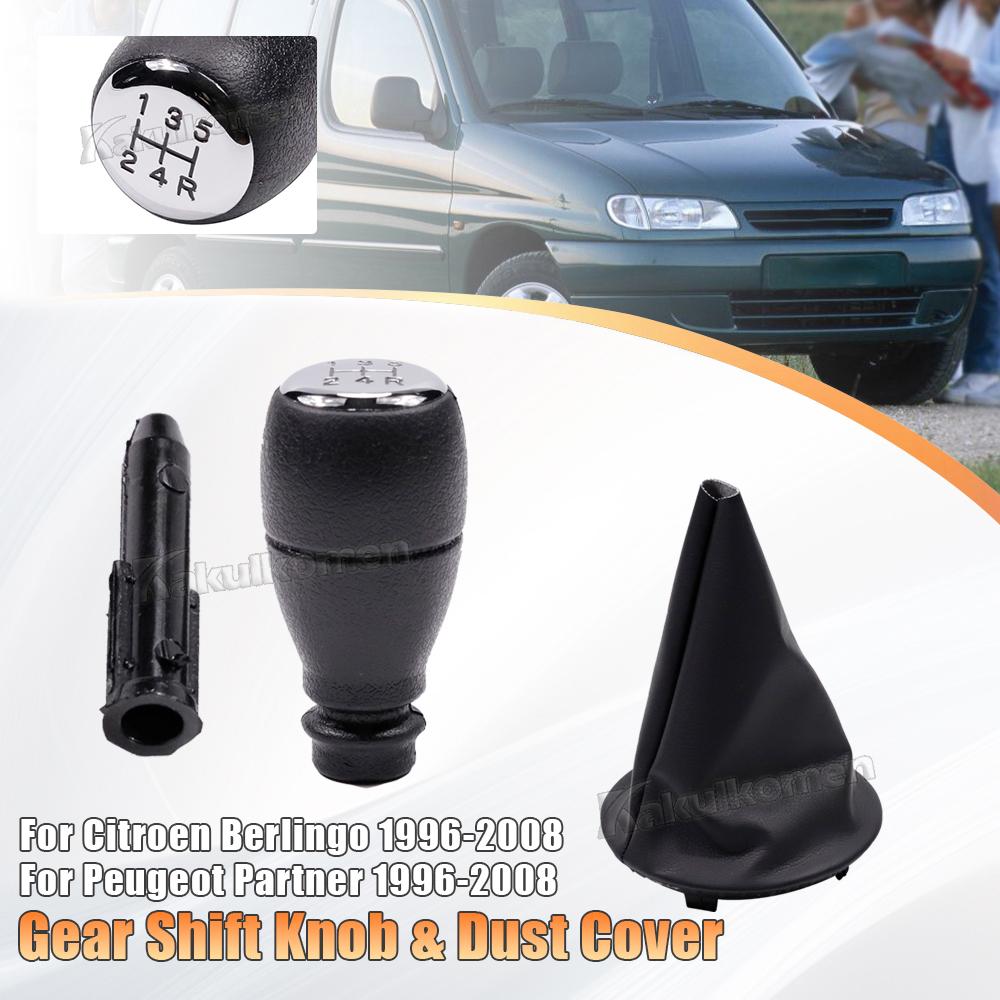 Manual 5 Speed Gear Shift Knob Stick Lever Shifter HandBall Gaiter Boot Case For Citroen Berlingo for Peugeot Partner 2008-2018
