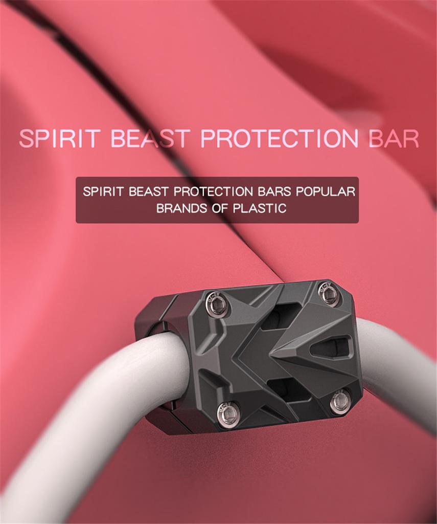 4 Pcs Motorcycles Bumper Clamps Cradle Anti-Falling Rubber Protector 22/25/28mm