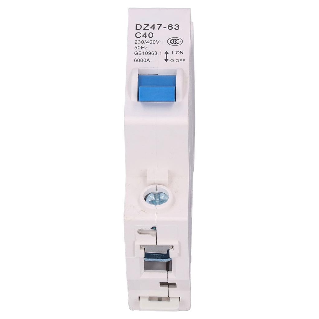 Miniature Circuit Breaker 1P Residual Current Isolator DIN Rail Mount 230V 400V 40A DZ47‑63 C40