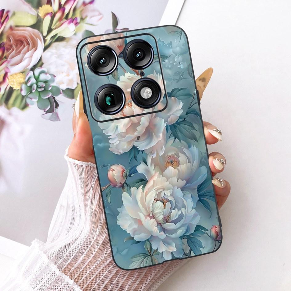 For Motorola Signature 2026 Case Popular Flower Marble Painted Cover Soft Silicone Black Phone Shell For Moto X70 Air Pro Fundas